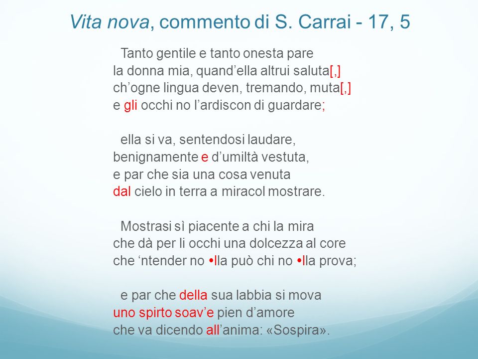 Vita nova Terza lezione. ppt video online scaricare